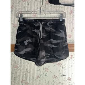 Athleta Girl Running Shorts Black/Gray Camo, Size XL (14k) GIRLS